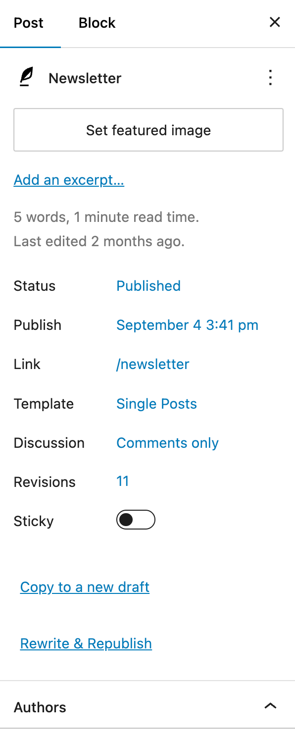 Creating Custom Sidebar Panels